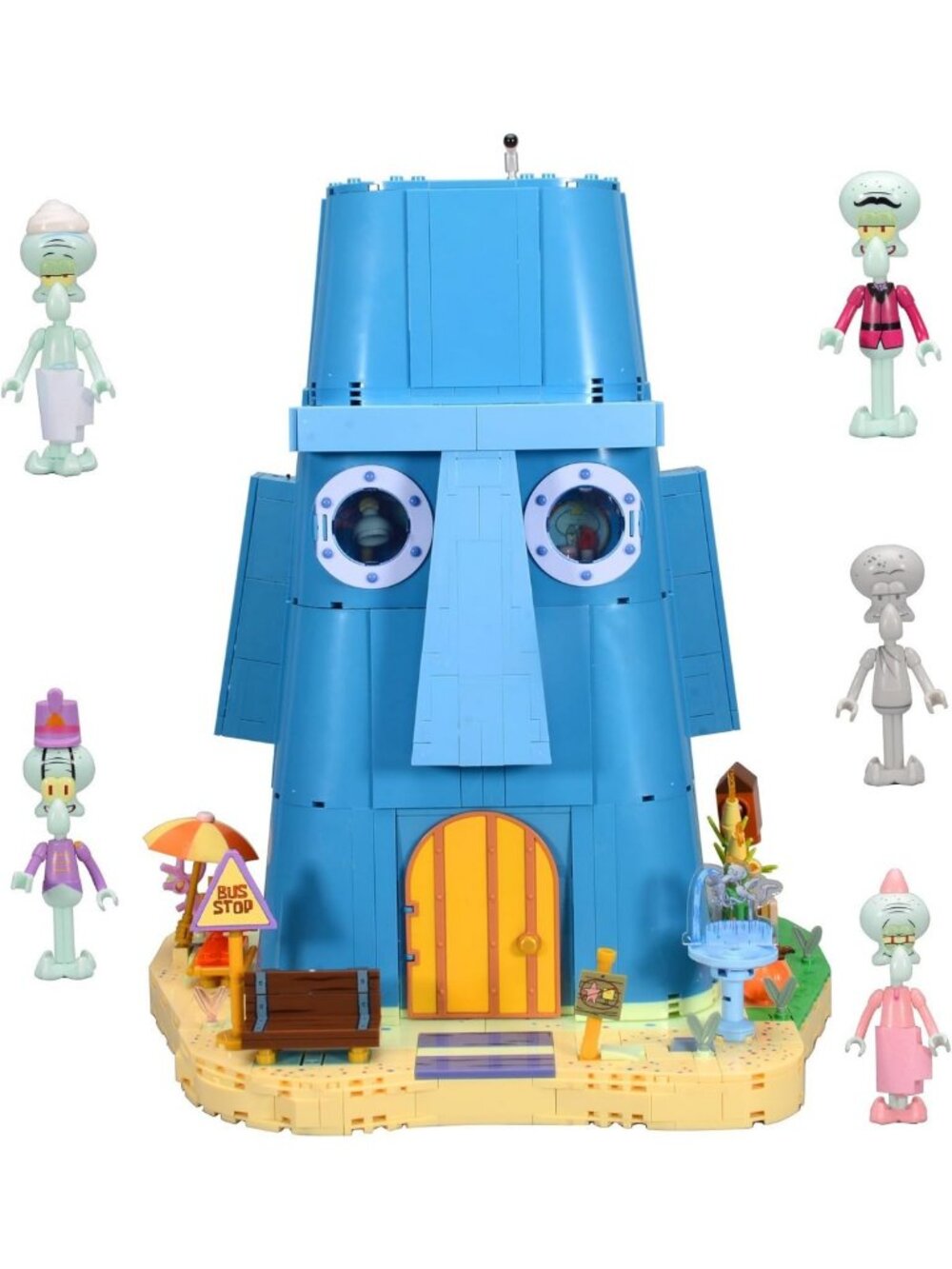 Creative Building Brick Set with Action Figures & Pineapple House - 1655 pcs for